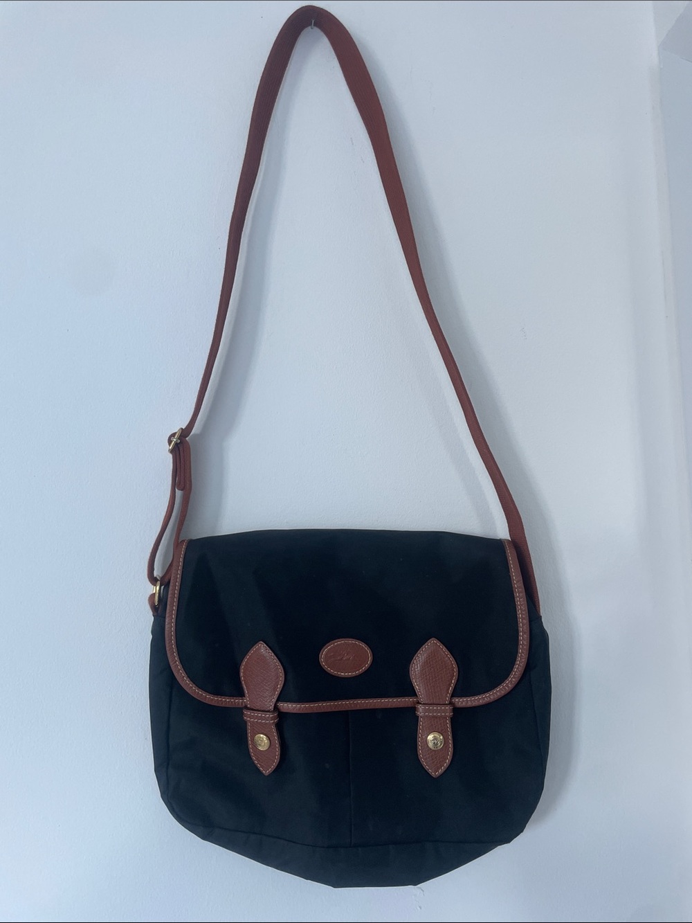 Longchamp Nylon messenger bag black crossbody bag - Handbags